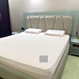 Premium Pastel Pink pure cotton hosiery stretchable fabric bedsheet with same pillow covers