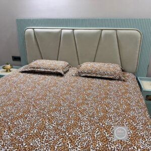Premium tiger print pure cotton hosiery bedsheet